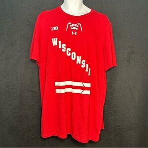 Men's L Red Crew Neck Loose UW-M Short Sleeve Graphic T-shirt - Under Armour